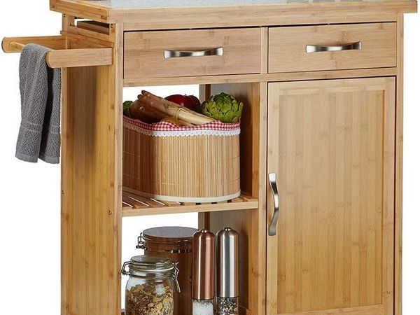 Kitchen Trolley Wood Bamboo - Free Delivery Nationwide