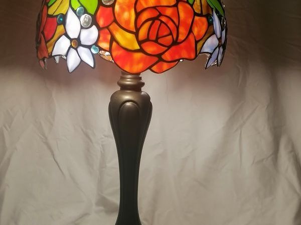 Tiffany Rose Flower Table Lamp Free Delivery