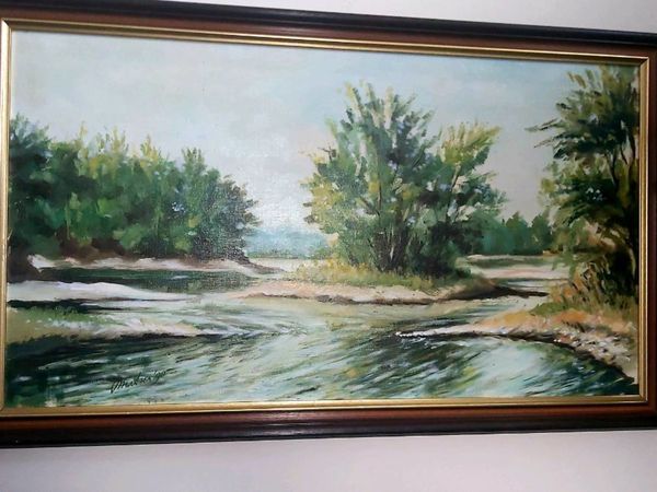 Large oil painting on canvas 1990