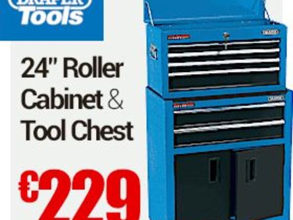 Draper 24" Combined Roller Cabinet And Tool Chest (6 Drawer)