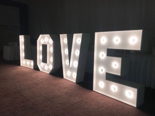 LOVE Light Up Wedding Letters