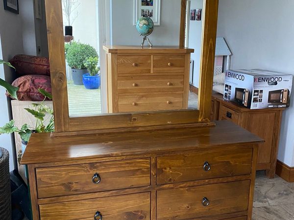 Pine Dresser with large mirror