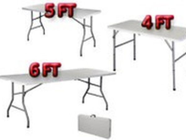 New 3ft 4ft 5ft 6ft 8ft Party Tables & Spandex