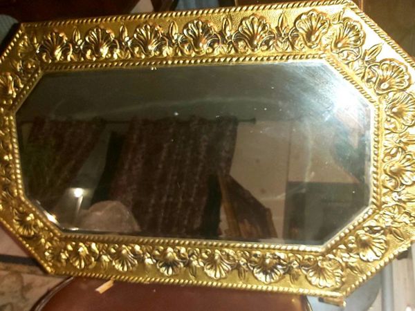 Antique heavy bevelled mirror