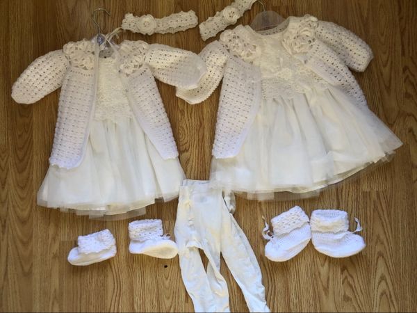 Twin girls christening outfits