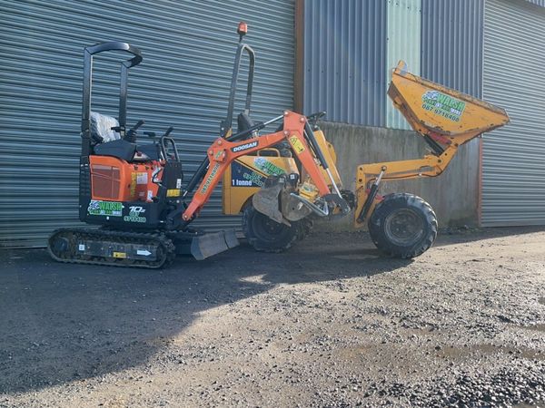 Micro digger and dumper for hire