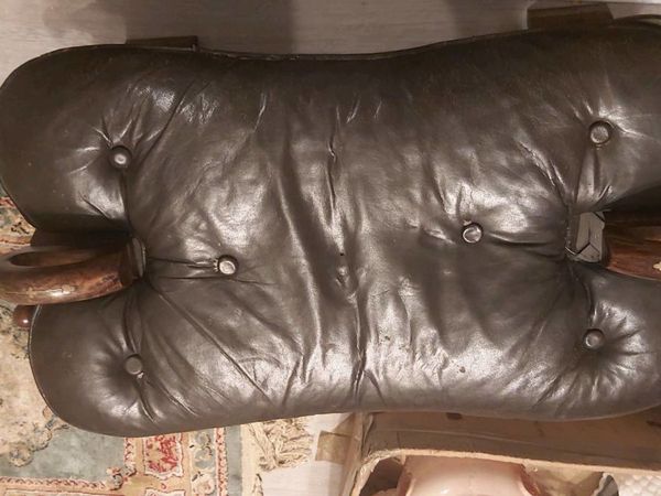 Handcrafted leather seat,foot rest,camel seat