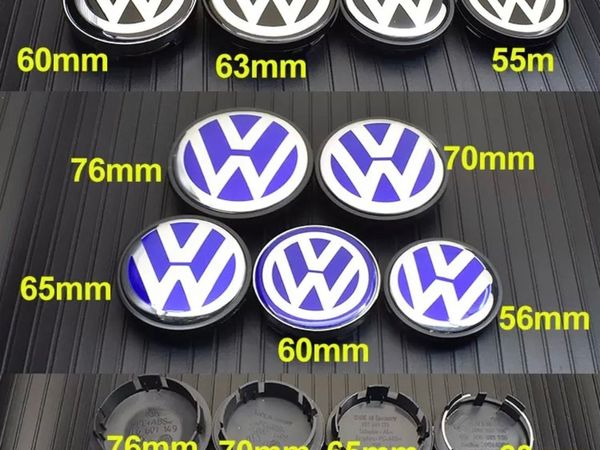 VW alloy wheel centre hub caps 55/56/60/63/65/70mm