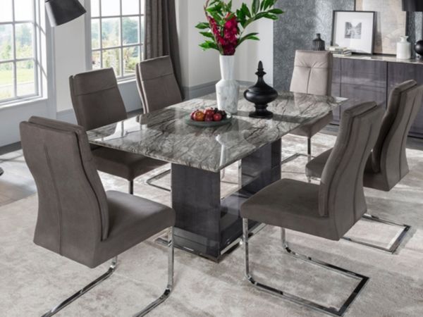 Donna Marble Dining Table & Chairs