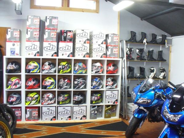 Helmets, Boots, Clothing, Tyres