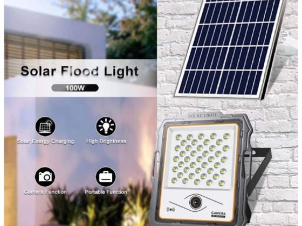Solar CCTV security camera with LED light no wires