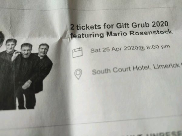 Rescheduled gift grub tickets