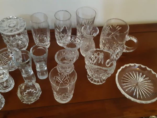 Collection of cut glass ornaments