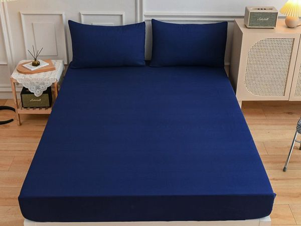 1pc Solid Color Fitted Bed Mattress Cover Super Soft Microfiber Bed Sheet Set Deep Pocket, Breathable, Anti-Wrinkle