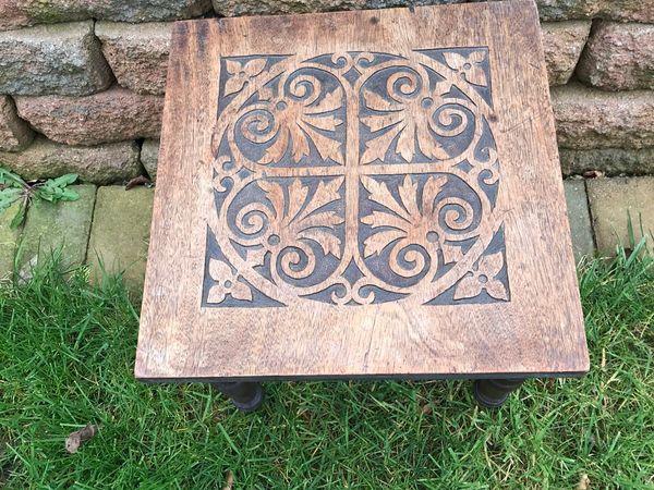 REDUCED: Carved Low Table