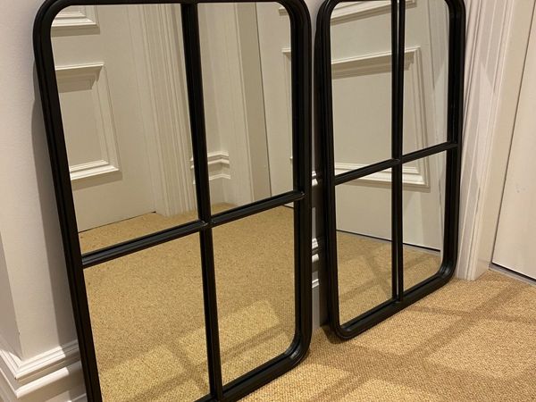 Two Industrial Style Crittall Window Mirrors