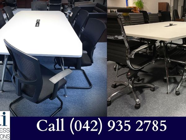 Brand New White Boardroom Tables - Large Stock