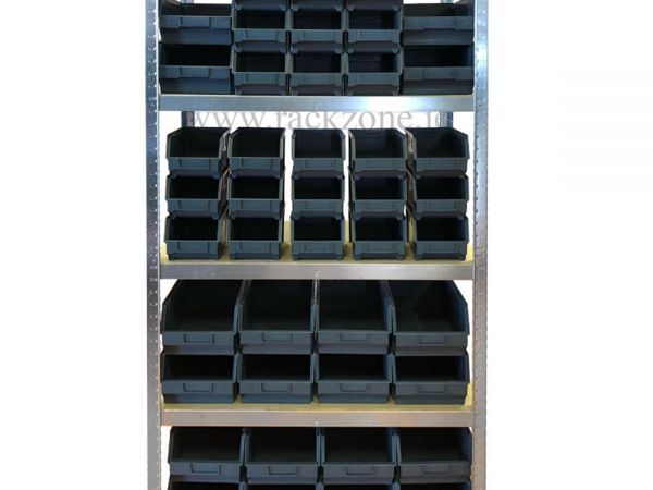 Longspan Shelving With 45 Containers, Uline Boltless Shelving Assembly Instructions