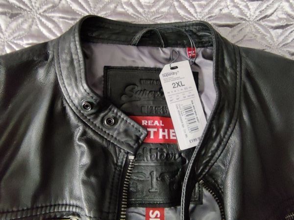 Superdry Mens Leather Jacket
