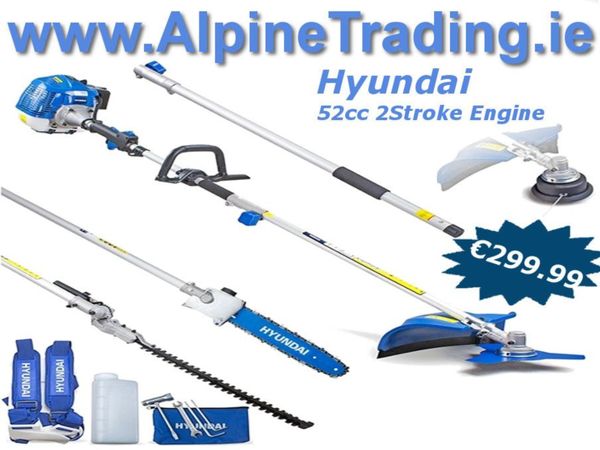 Hyundai Multi Tool 52cc Hedge Trimmer, Pole Saw, Strimmer