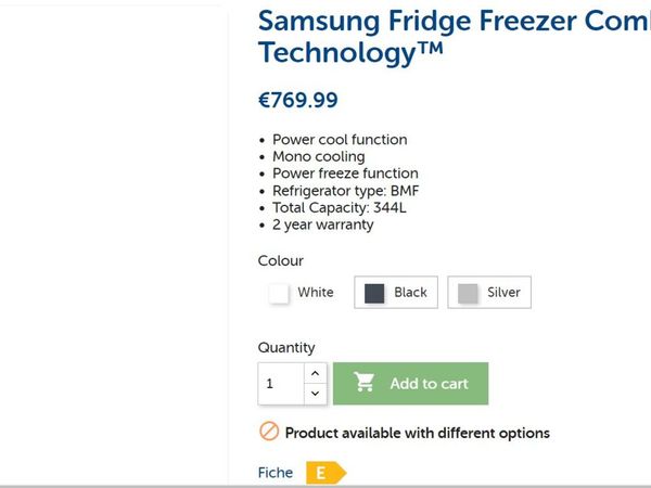 NEW Samsung Fridge Freezer Spacemax HALF PRICE!!