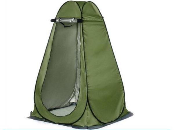 2 Person Portable Privacy Shower Toilet Outdoor Camping Tent Shed UV Swim Dressing Latrine Toilet Bird Watching Changing Tent with Bag
