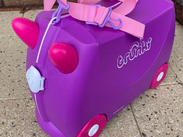 Trunki- plastic kids ride on suitcase for sale.