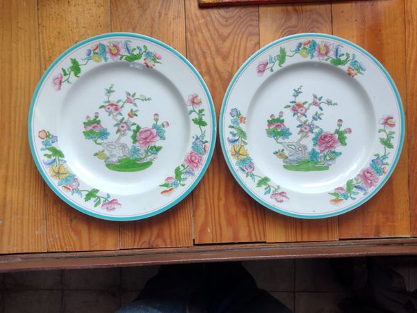 Pair of Antique Ashworth Dinner Plates