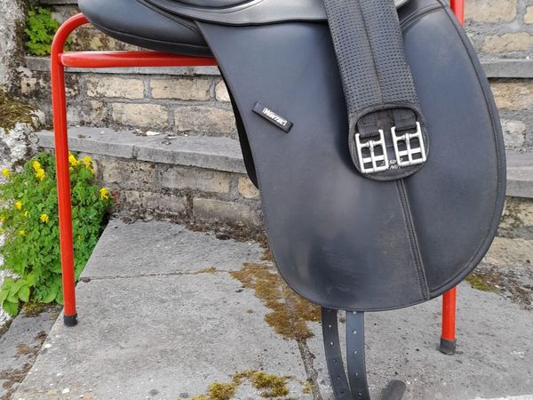 Dressage Saddle and full size bridle with eggbutt