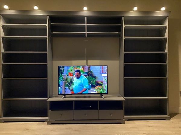 3 in 1, media unit, book shelves and storage