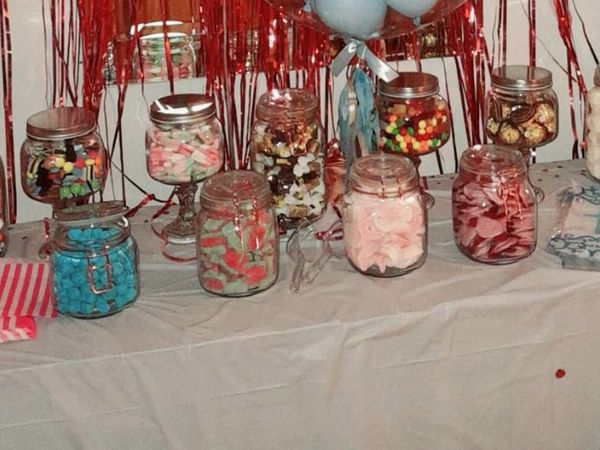 Candy Cart Jars Sweet Table for Parties or wedding