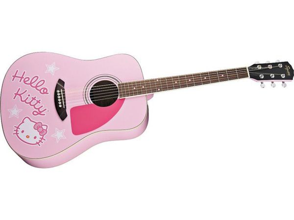 Guitar Hello Kitty pink full size