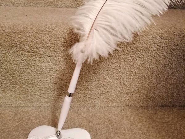 Feather pen for wedding