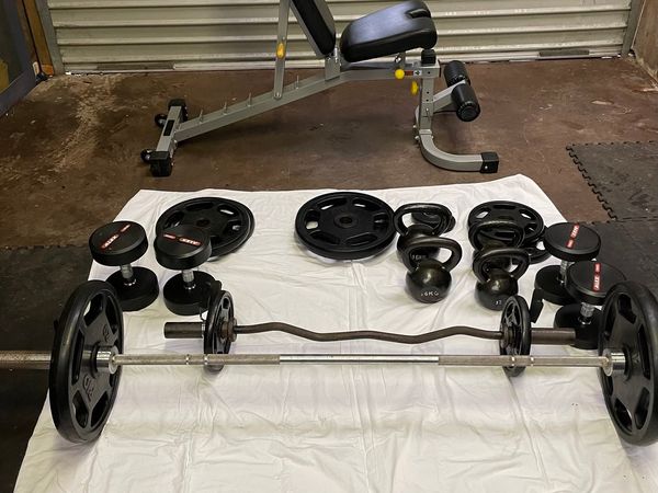 Full home gym set of equipment