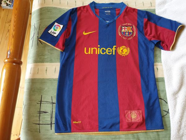 Barcelona Home Jersey 2007 to 2008 Childrens Large