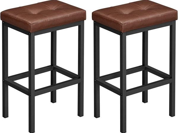 Set of 2 Bar Stools Backless - Free Delivery Nationwide