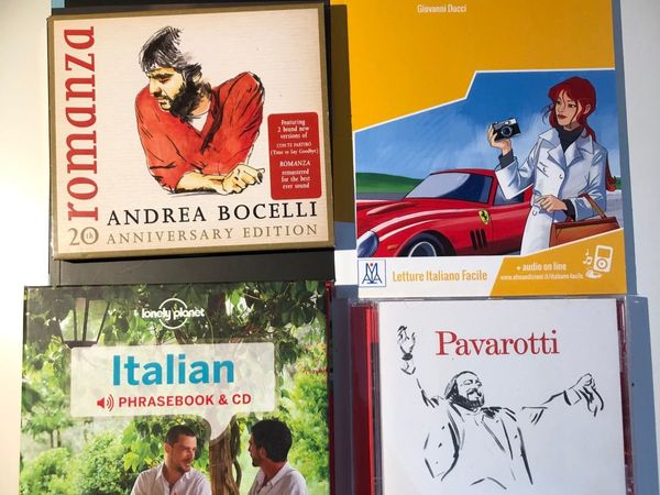 Italian beginner learning kit (books, CDs)