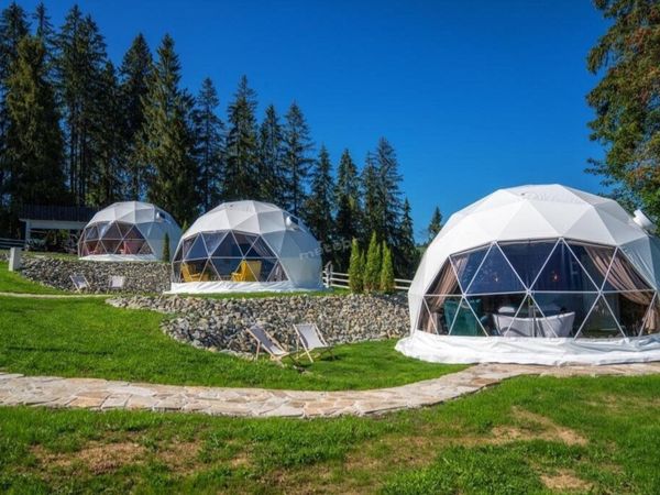 Glamping spherical tent