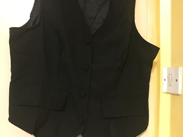 Ladies black waistcoat (Size 12 approx) NEW