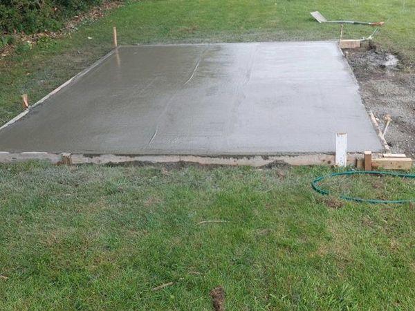 Garden shed bases laid