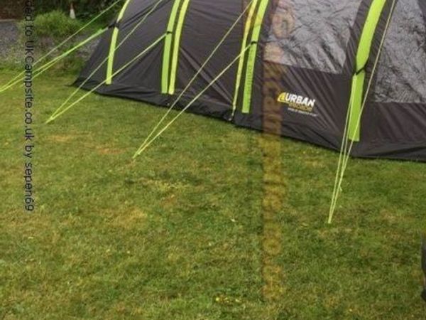Halfords 6 man air tent with awning