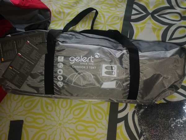 Gelert 2 man tent and 60l capacity bag