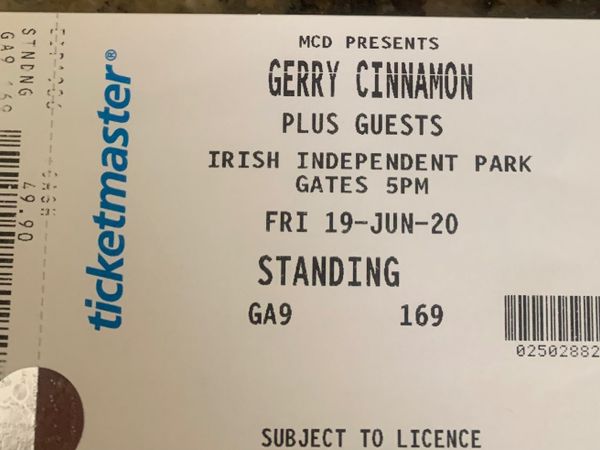 3 Gerry Cinnamon Concert tickets