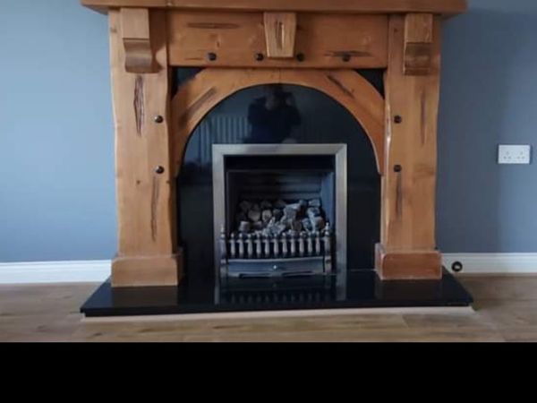 Fire place as seen and gas fire