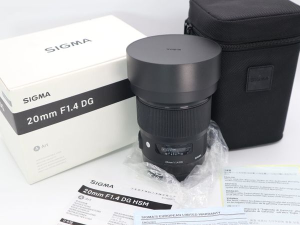 Sigma 20mm F1.4 DG ART Lens (Canon Mount)