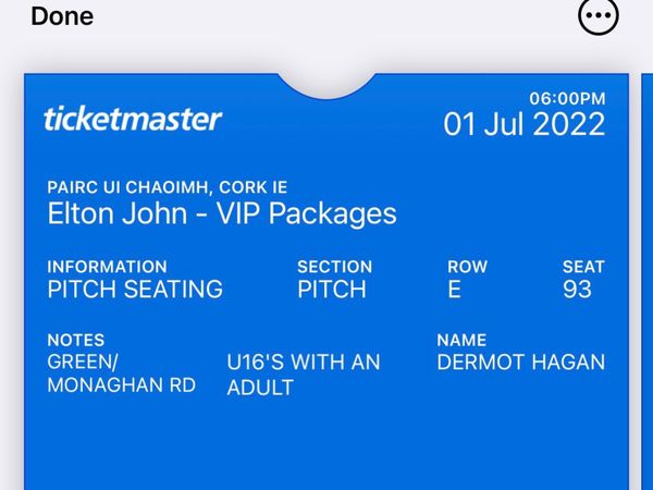 Elton John Concert Tickets Cork