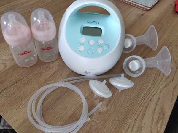 Spectra S1 Double Electric, Portable Breast Pump - Like New, Pregnacare, Double breast pumping bralet, milk storage bags
