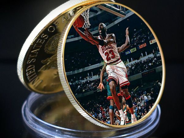 Michael Jordan Famous Person Coin 24k Gold Plated Coin