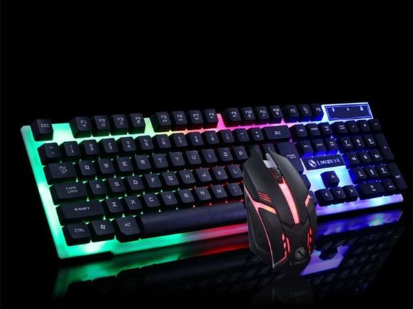 GTX300 Gaming Keyboard Mouse Glowing