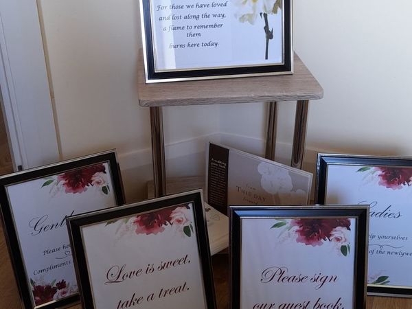 Wedding signs framed